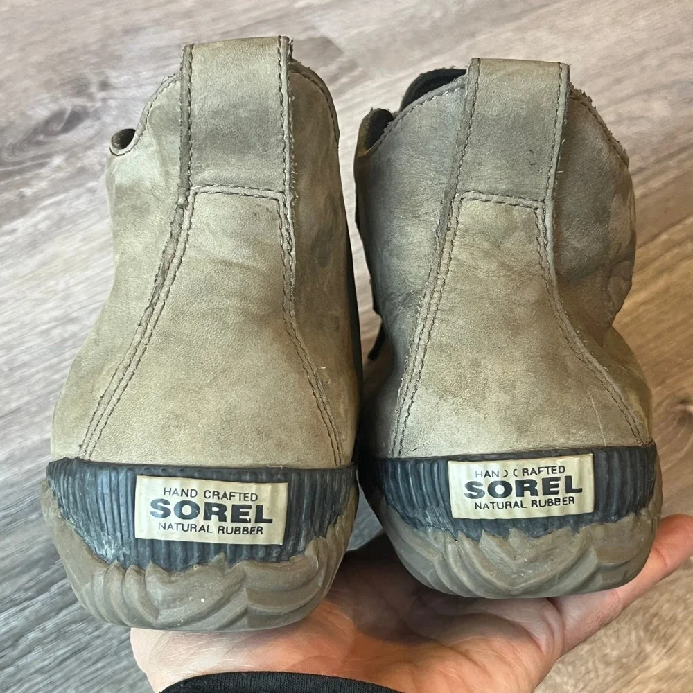 Sorel Out N About Duck Boots Brown Leather Waterproof Womens 9.5 UK 7.5 EU‎ 40.5